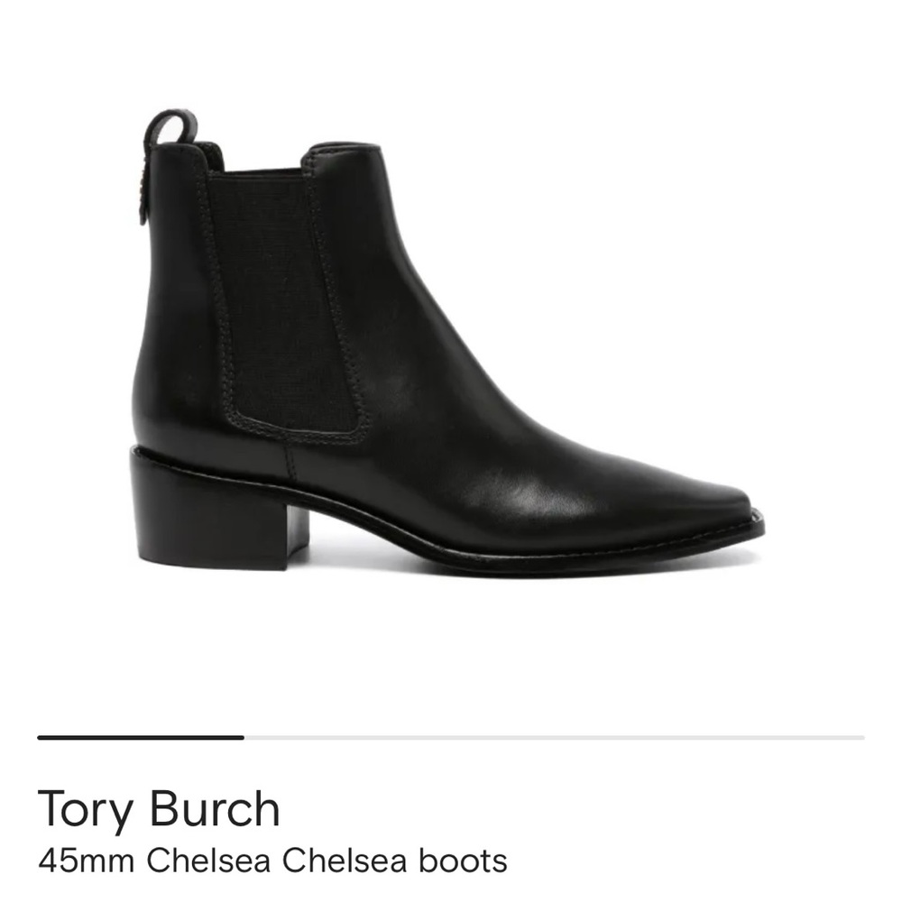 Tory Burch Black Chelsea Ankle Boot 45mm Calf Leather